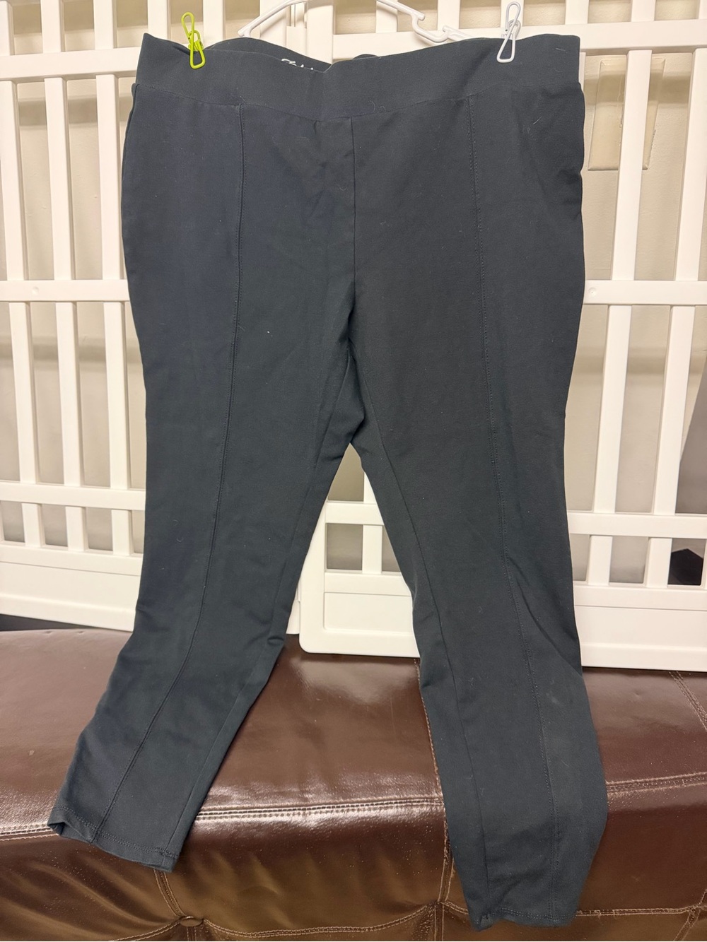 Faded Glory Black Men's Stretch Pull-On Trousers